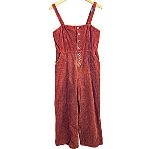2/15$ or 3/20$ Forever 21 Corduroy Overall /Jumpsuit Burnt Orange SZ S